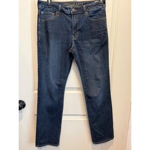 American Eagle Mens Original Straight Extreme Flex Dark Wash Jeans 34x32